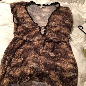 Leopard swim suit cover